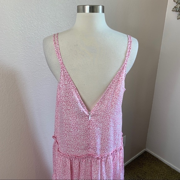 Top-shop NWT Floral Print Tiered Satin Prarie Slip Spring Summer Dress Size 8 - Picture 5 of 11